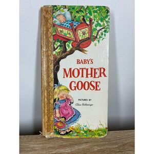 Vintage 1959 Babys Mother Goose Childrens Book Alice Schlesinger McLoughlin Bros